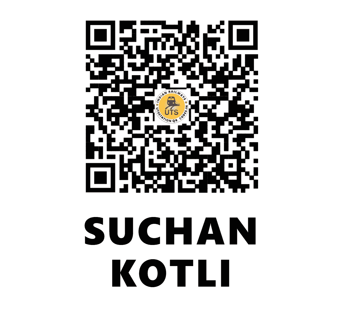 UTS QR Code for SUCHAN KOTLI - SHN - NW (HARYANA)