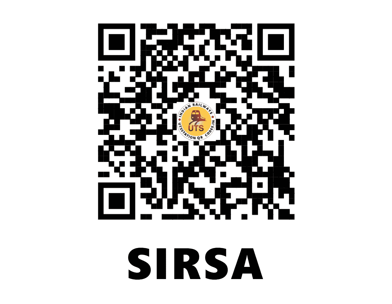 UTS QR Code for SIRSA - SSA - NW (HARYANA)