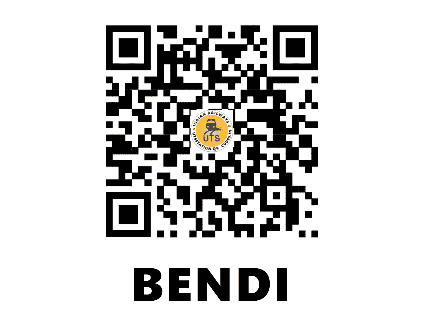 UTS QR Code for BENDI - BFQ - EC (JHARKHAND)