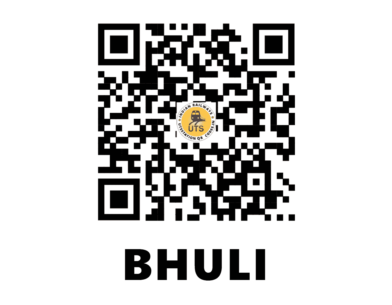 UTS QR Code for BHULI - BHN - EC (JHARKHAND)