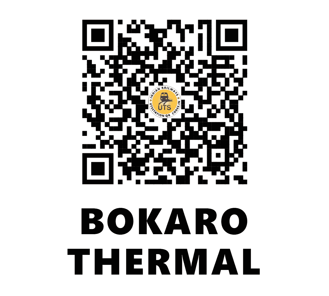 UTS QR Code for BOKARO THERMAL - BKRO - EC (JHARKHAND)