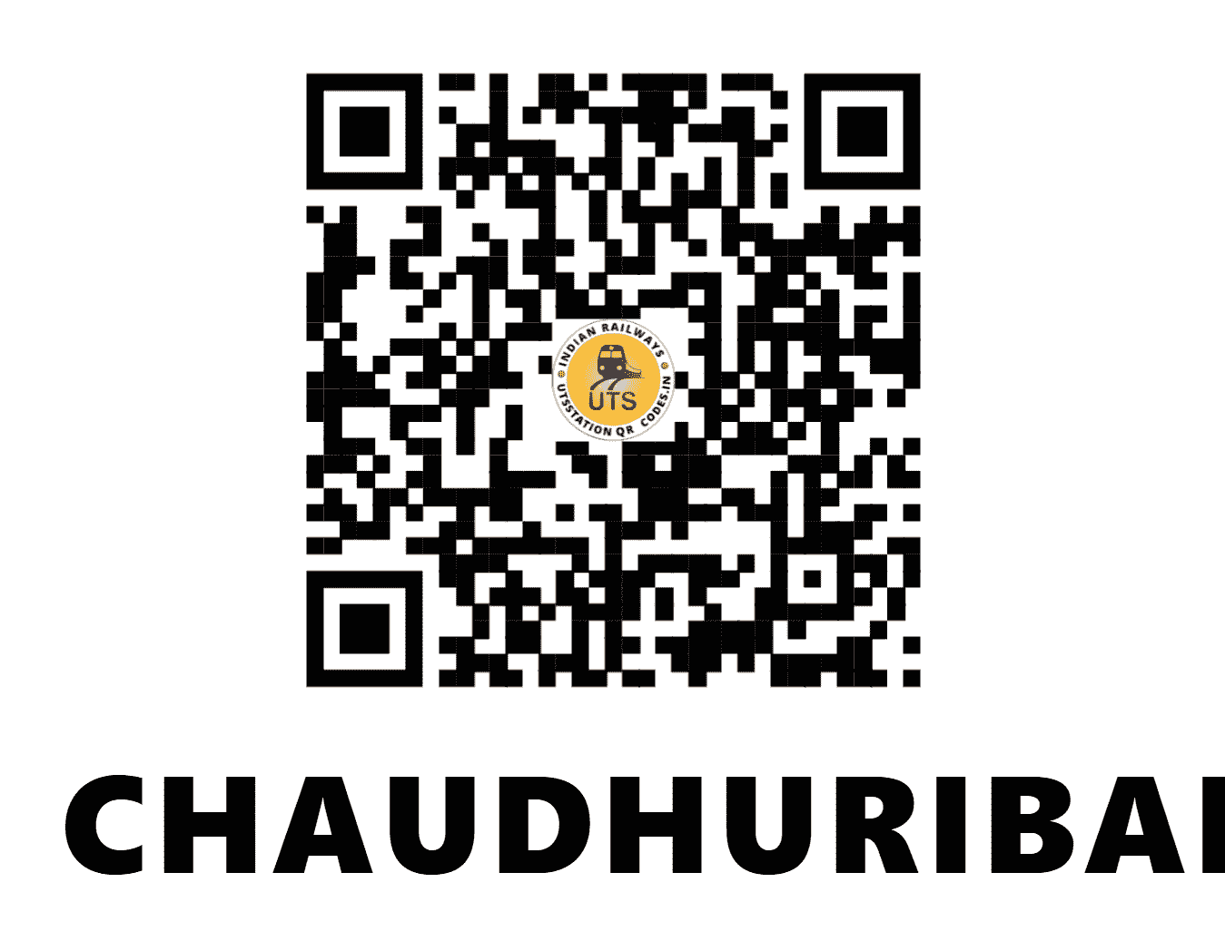 UTS QR Code for CHAUDHURIBANDH - CDB - EC (JHARKHAND)