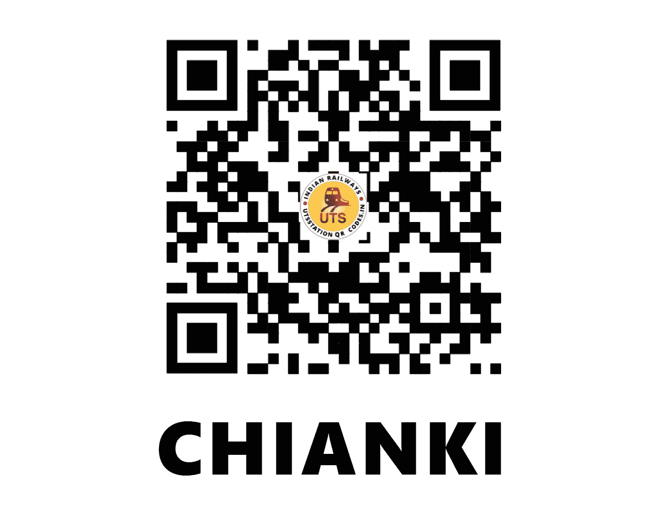 UTS QR Code for CHIANKI - CNF - EC (JHARKHAND)