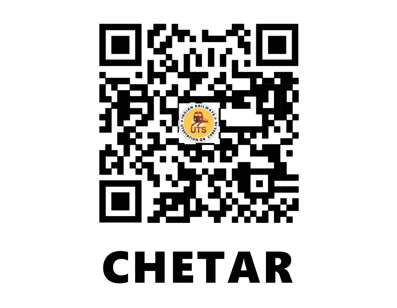UTS QR Code for CHETAR - CTQ - EC (JHARKHAND)