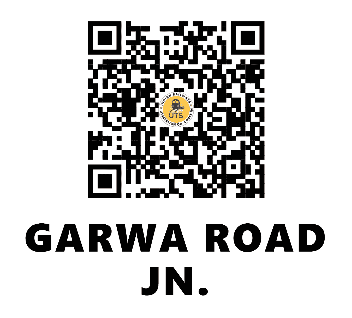 UTS QR Code for GARWA ROAD JN. - GHD - EC (JHARKHAND)