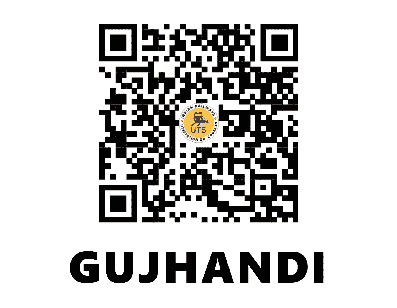 UTS QR Code for GUJHANDI - GJD - EC (JHARKHAND)