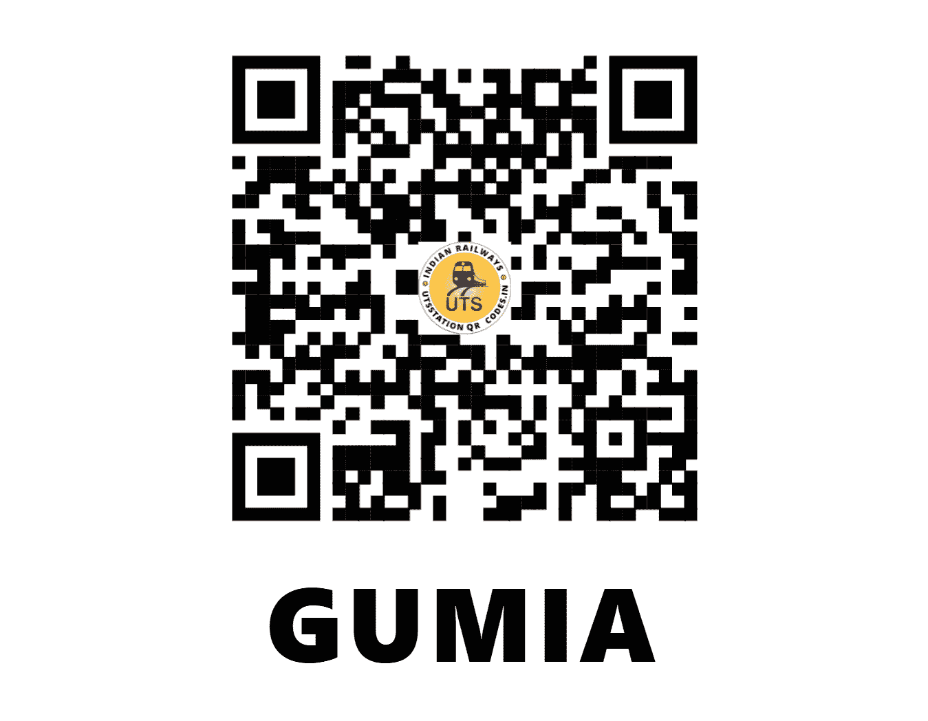 UTS QR Code for GUMIA - GMIA - EC (JHARKHAND)