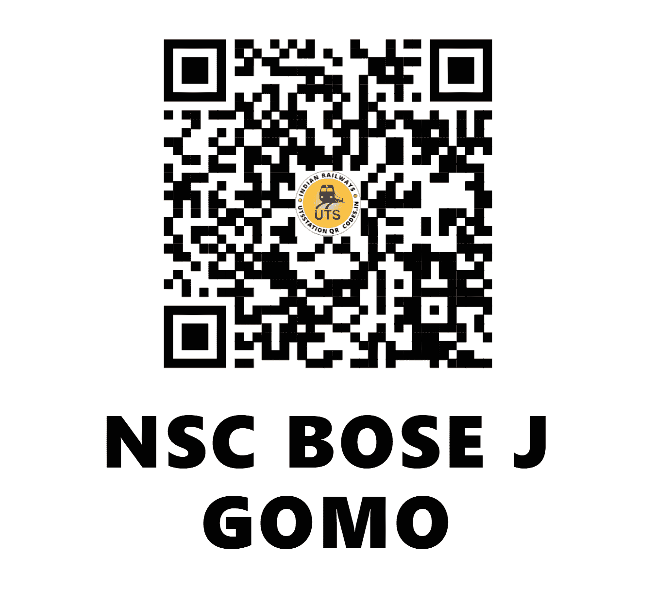 UTS QR Code for NSC BOSE J GOMO - GMO - EC (JHARKHAND)
