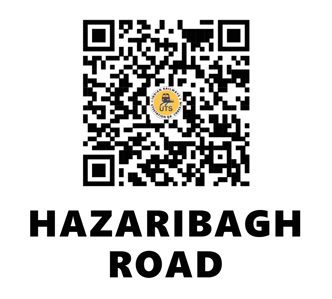 UTS QR Code for HAZARIBAGH ROAD - HZD - EC (JHARKHAND)
