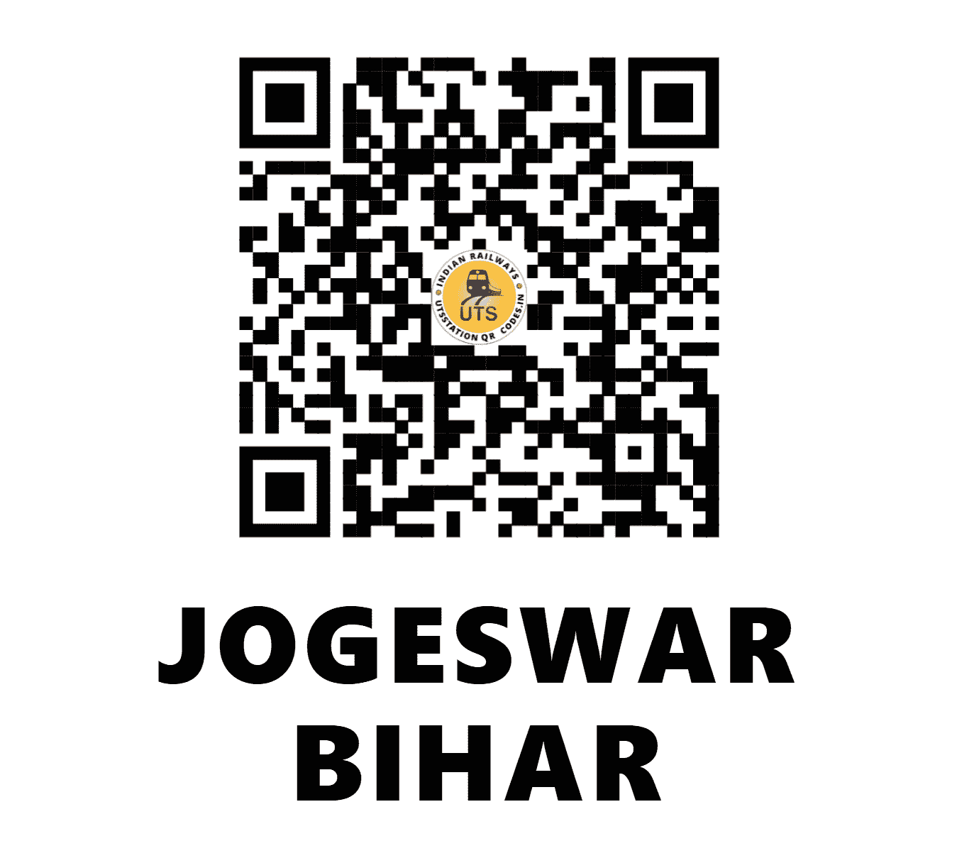 UTS QR Code for JOGESWAR BIHAR - JGBR - EC (JHARKHAND)