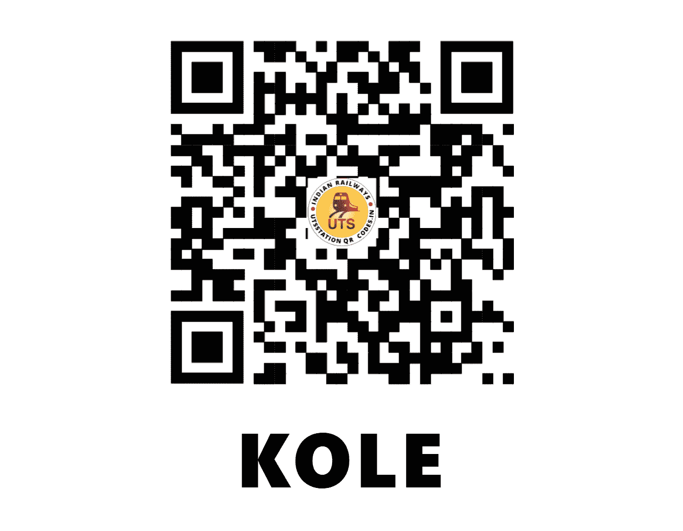 UTS QR Code for KOLE - KOLE - EC (JHARKHAND)