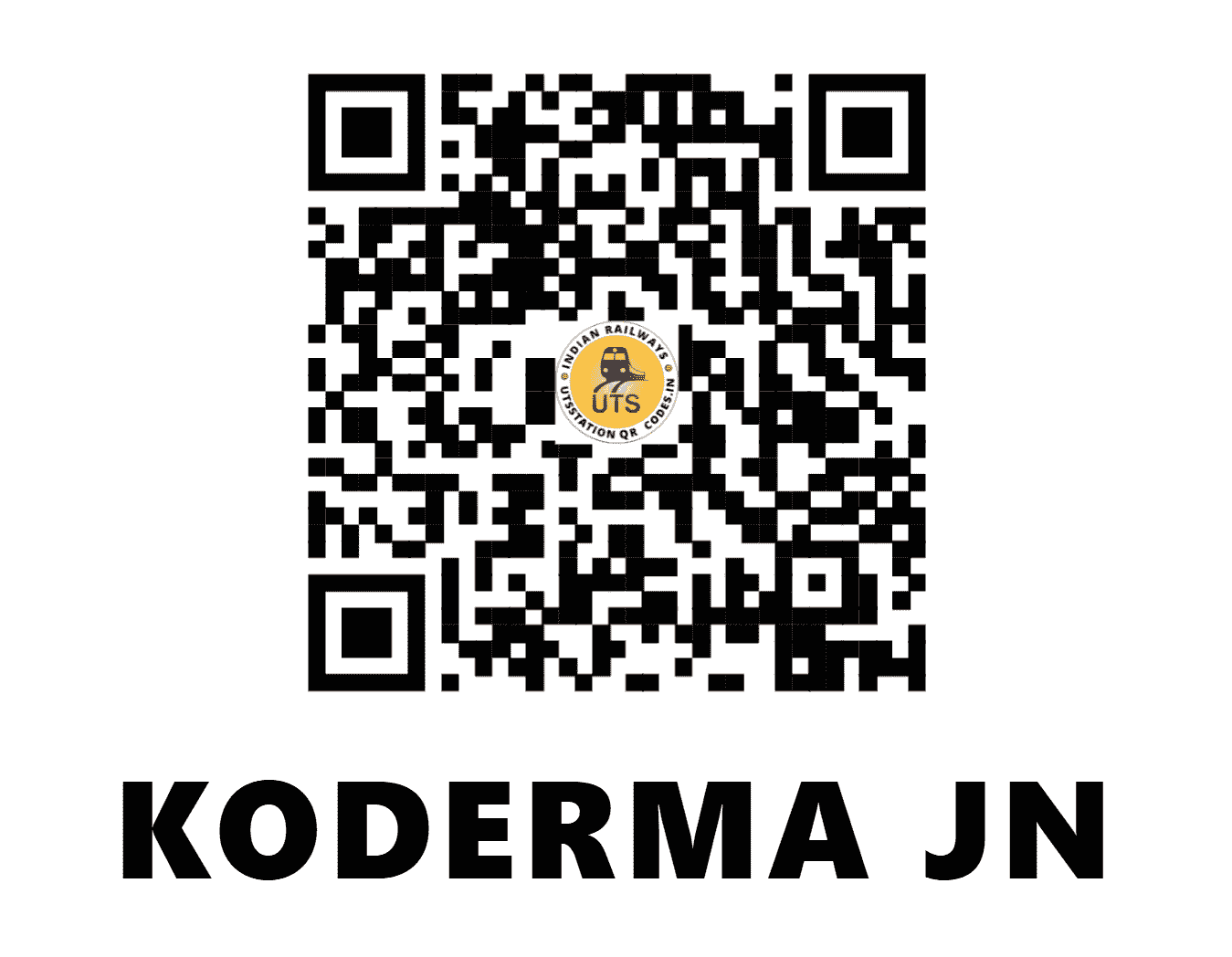 UTS QR Code for KODERMA JN - KQR - EC (JHARKHAND)