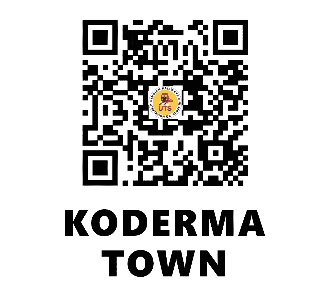 UTS QR Code for KODERMA TOWN - KQRT - EC (JHARKHAND)