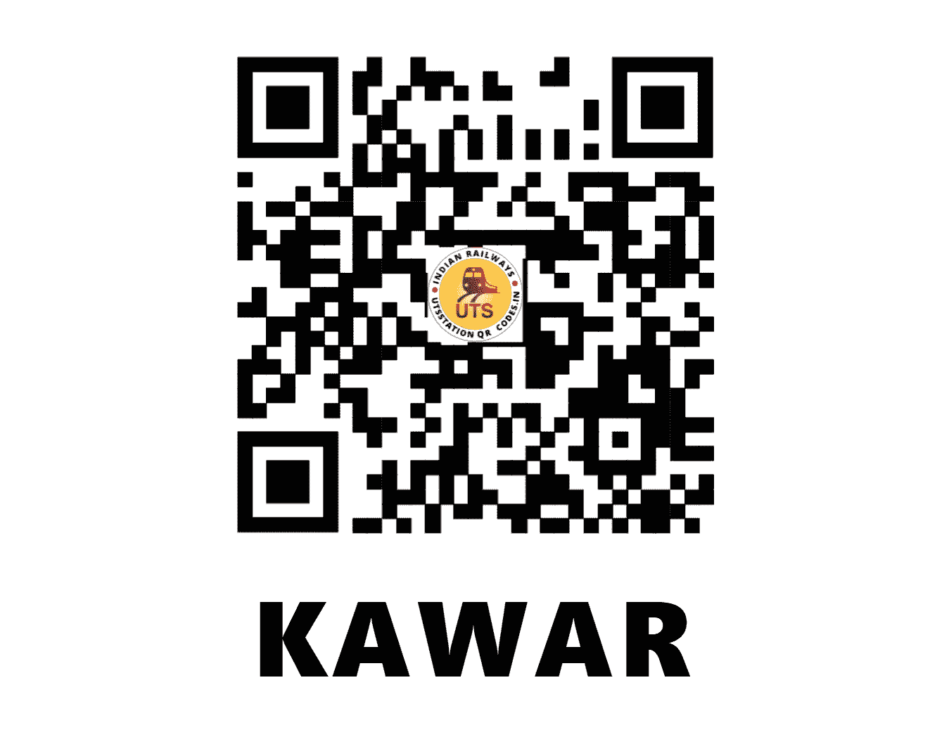 UTS QR Code for KAWAR - KWAR - EC (JHARKHAND)