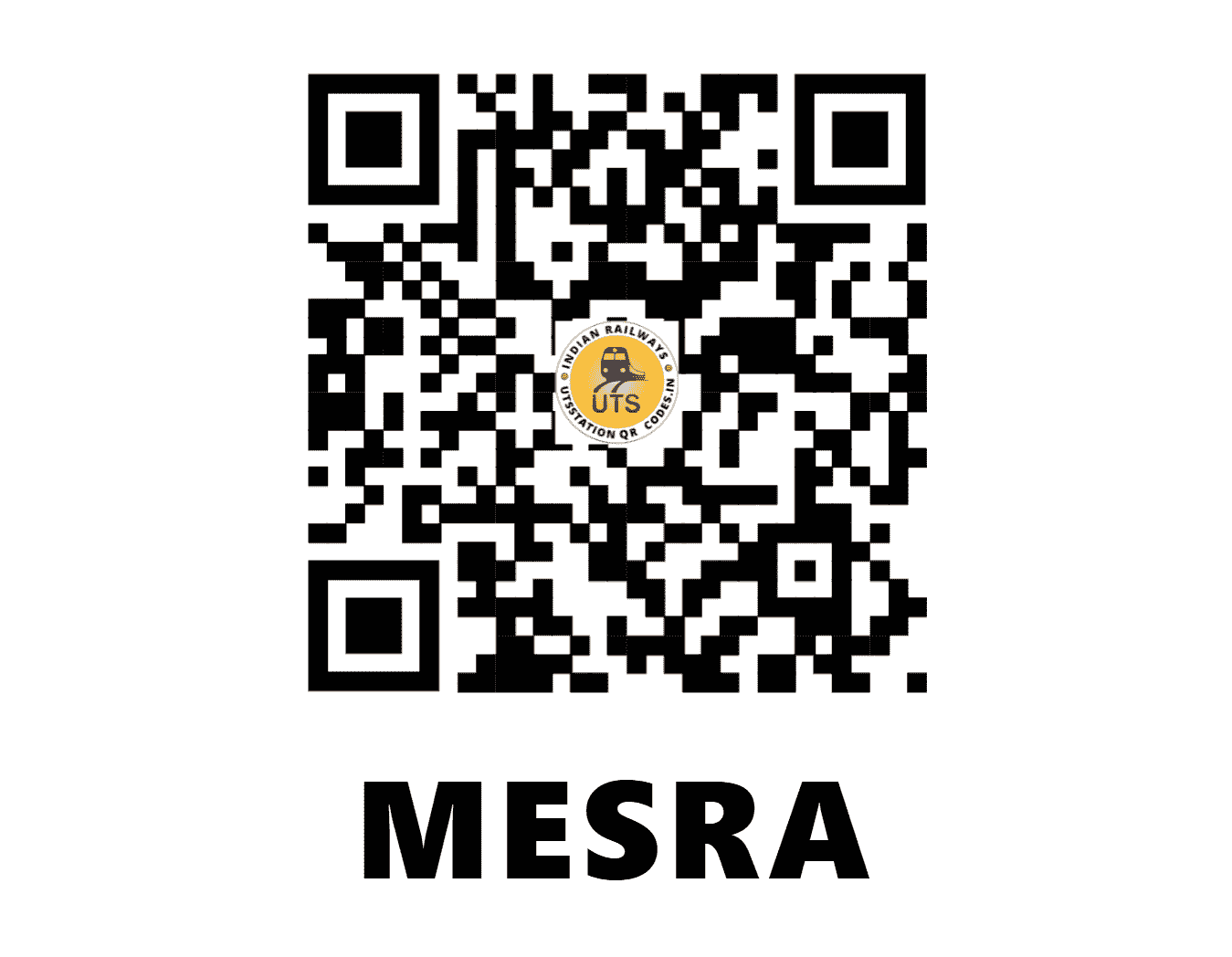 UTS QR Code for MESRA - MESR - EC (JHARKHAND)
