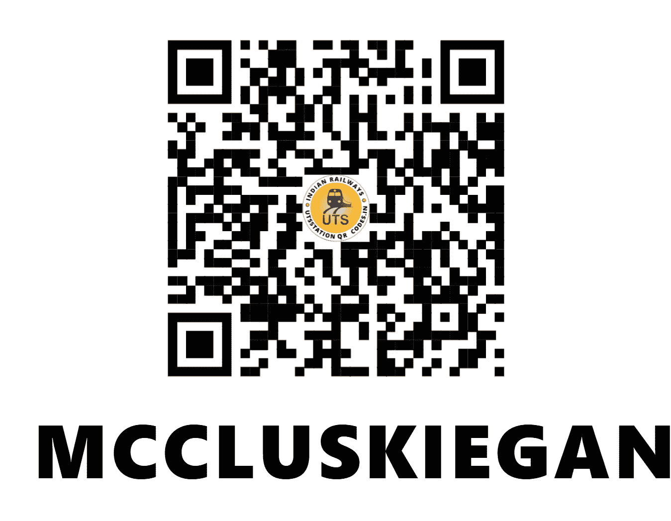 UTS QR Code for MCCLUSKIEGANJ - MGME - EC (JHARKHAND)