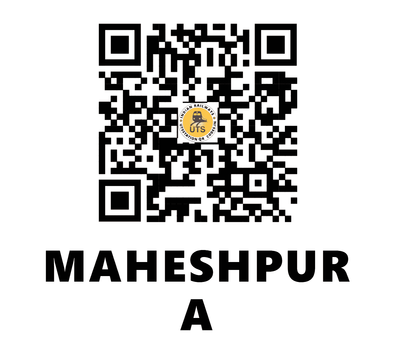 UTS QR Code for MAHESHPUR A - MHSA - EC (JHARKHAND)