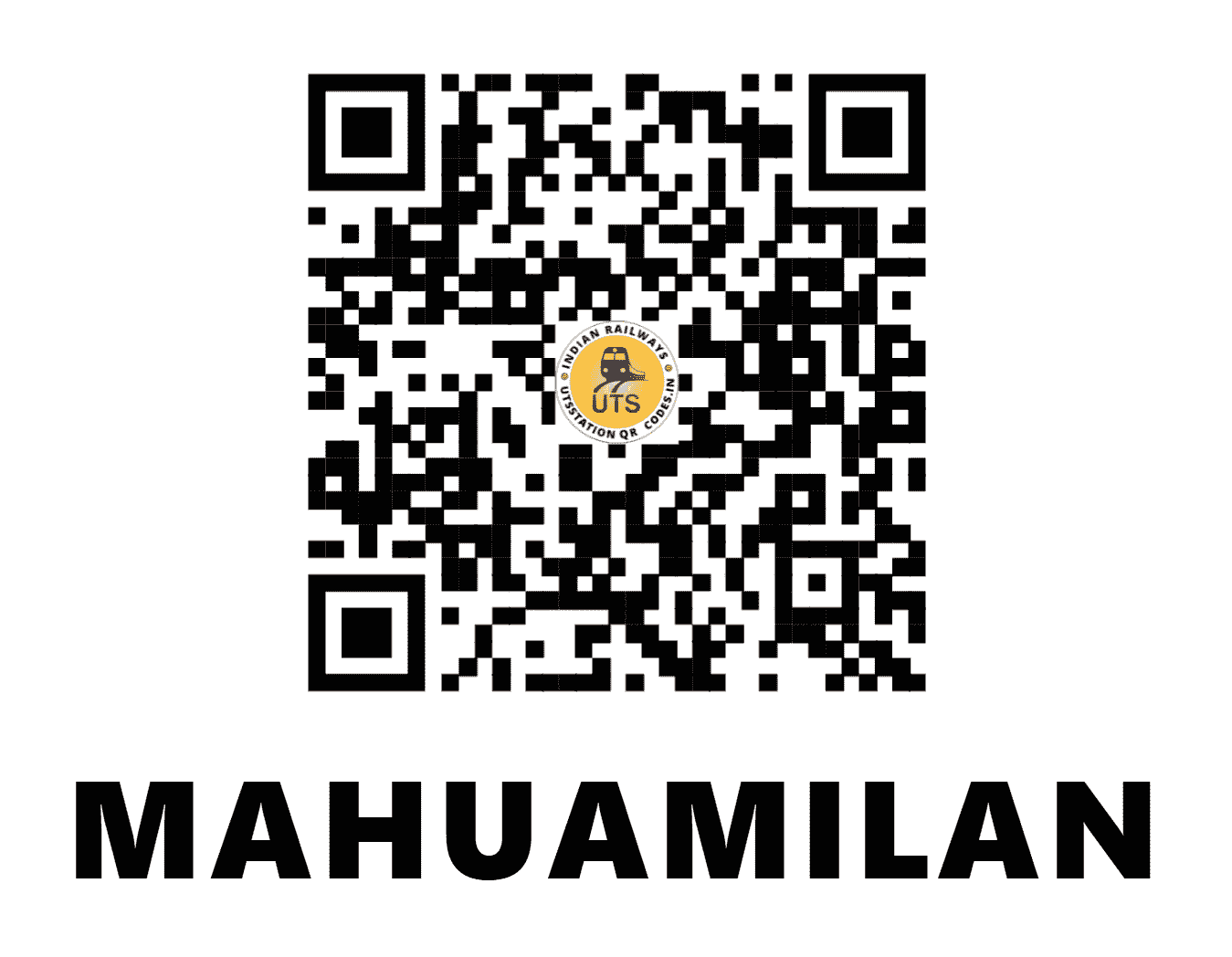 UTS QR Code for MAHUAMILAN - MMLN - EC (JHARKHAND)