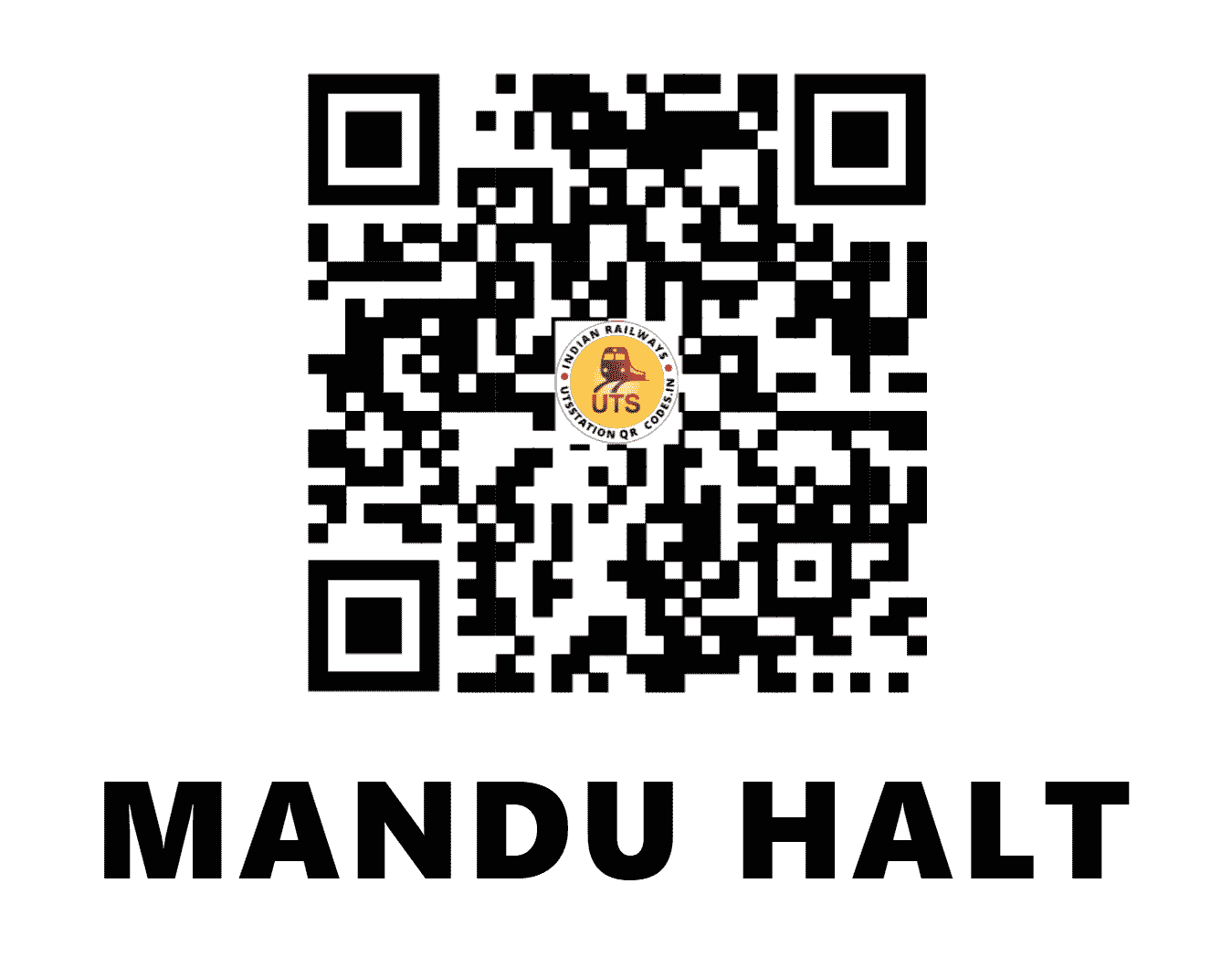 UTS QR Code for MANDU HALT - MNDU - EC (JHARKHAND)