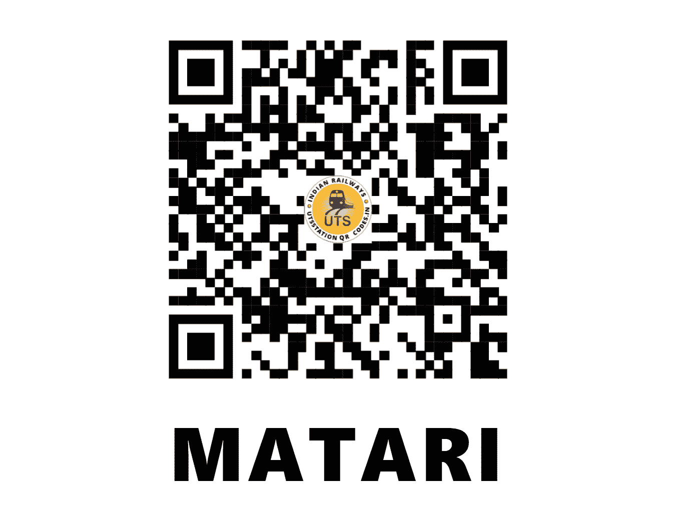 UTS QR Code for MATARI - MRQ - EC (JHARKHAND)