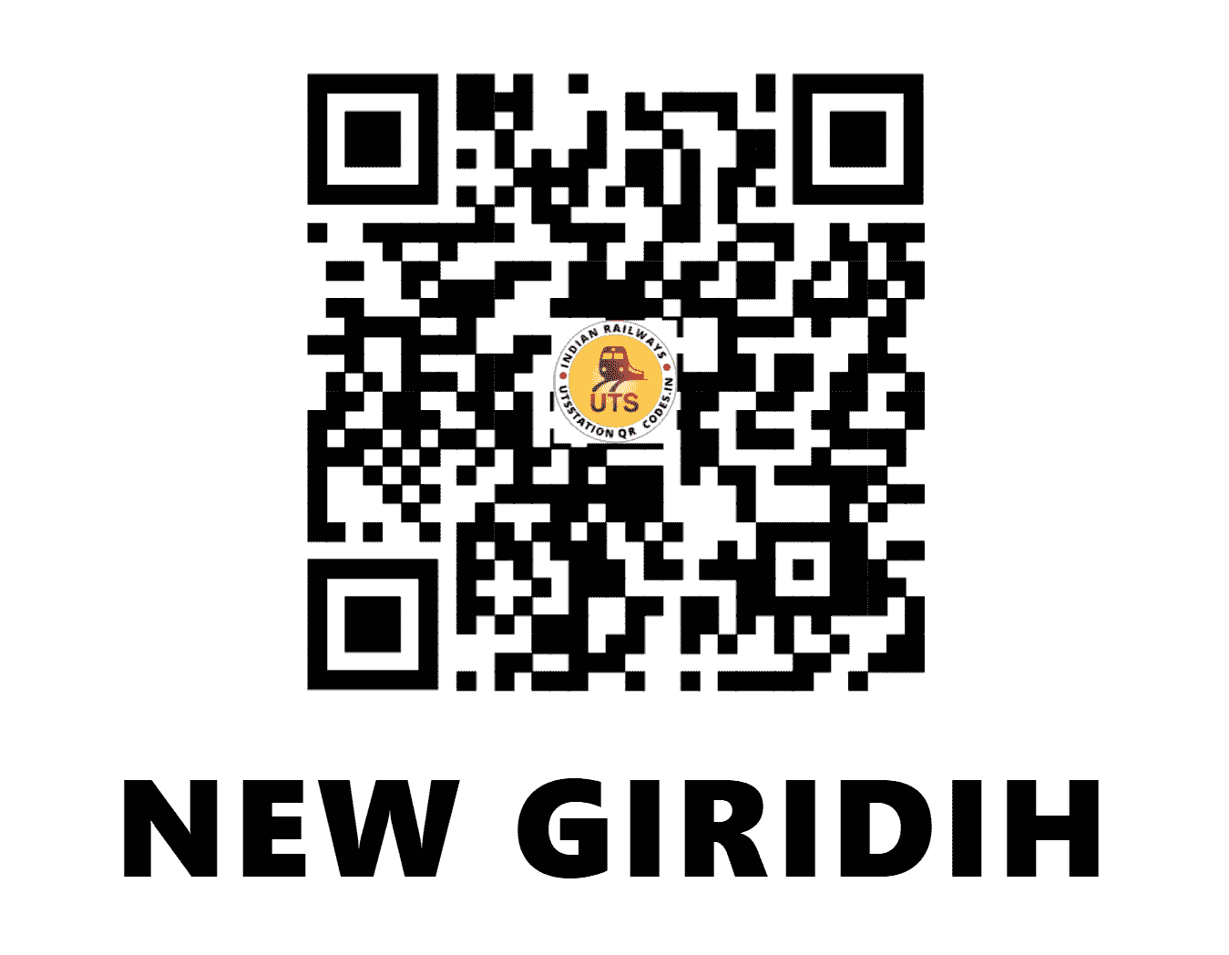 UTS QR Code for NEW GIRIDIH - NGRH - EC (JHARKHAND)