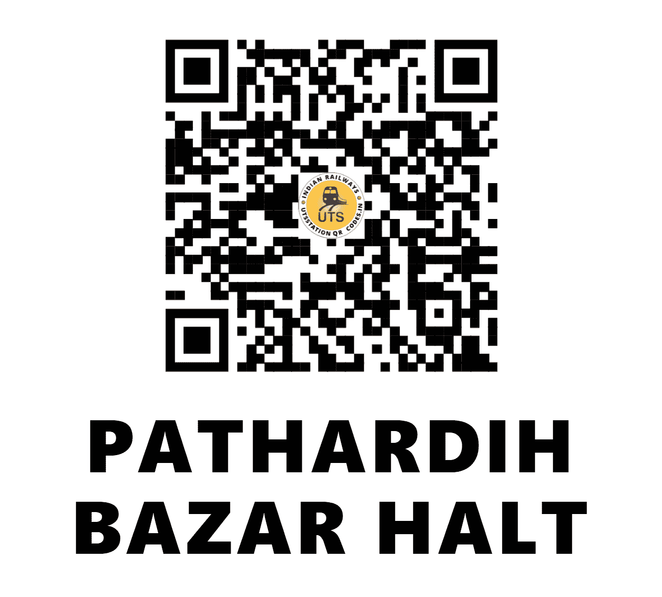 UTS QR Code for PATHARDIH BAZAR HALT - PBQ - EC (JHARKHAND)