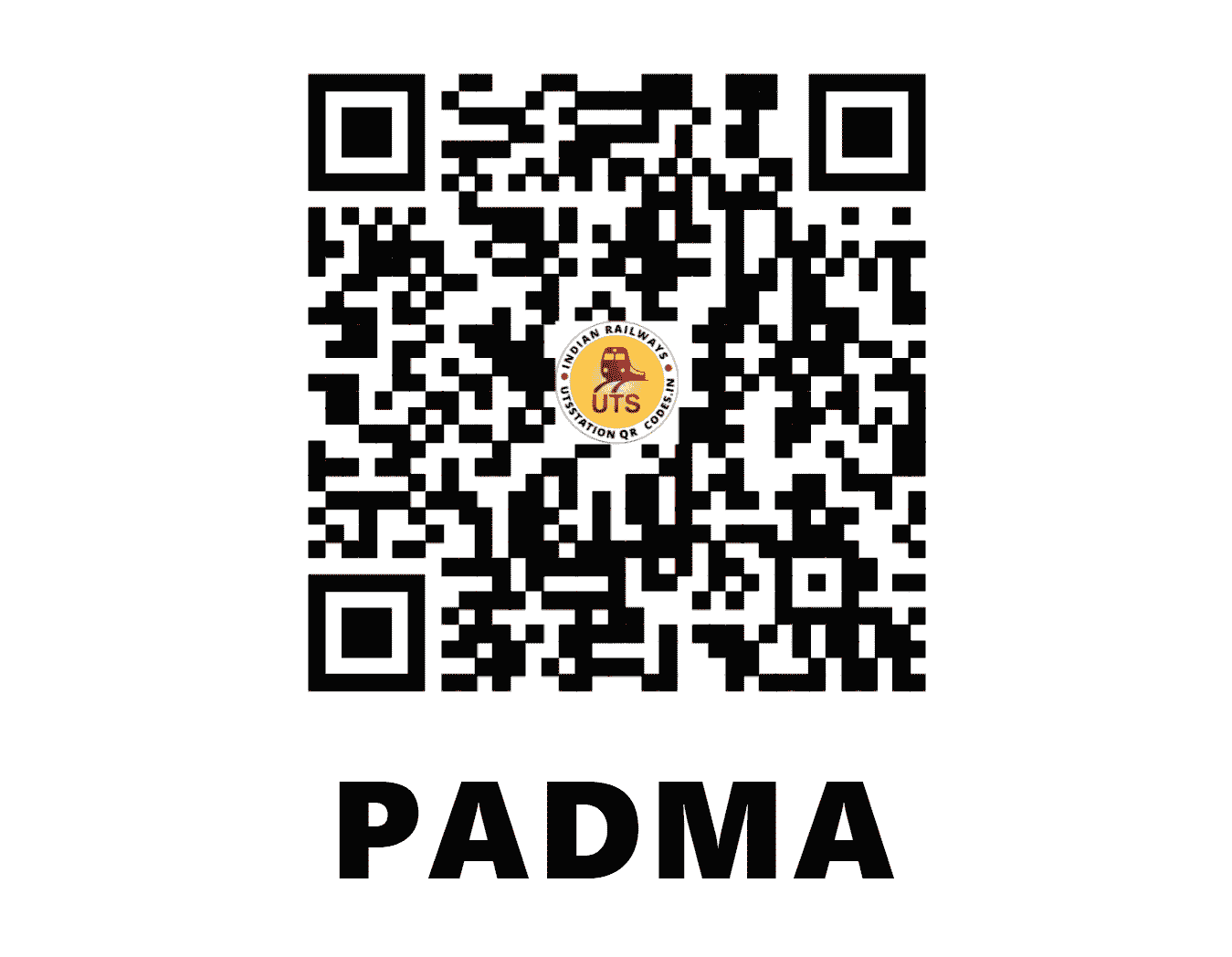 UTS QR Code for PADMA - PDMA - EC (JHARKHAND)