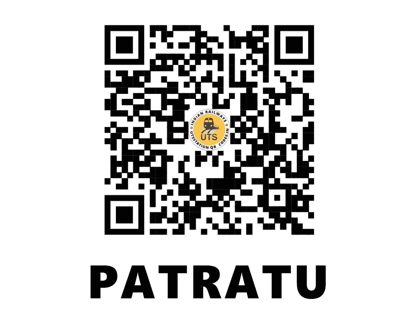 UTS QR Code for PATRATU - PTRU - EC (JHARKHAND)