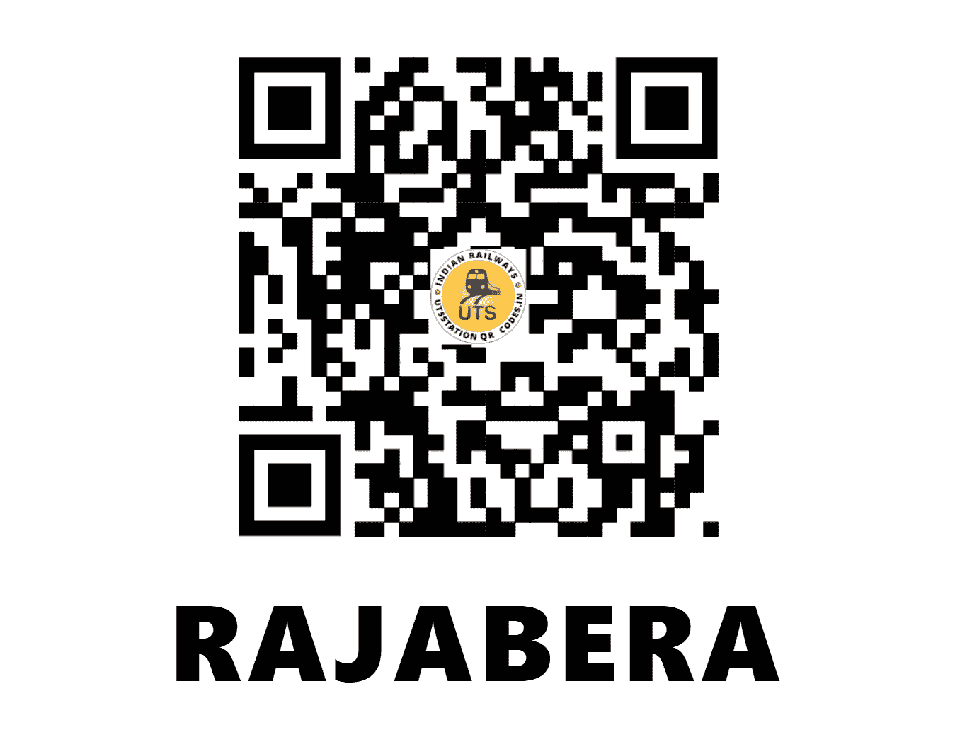 UTS QR Code for RAJABERA - RJB - EC (JHARKHAND)