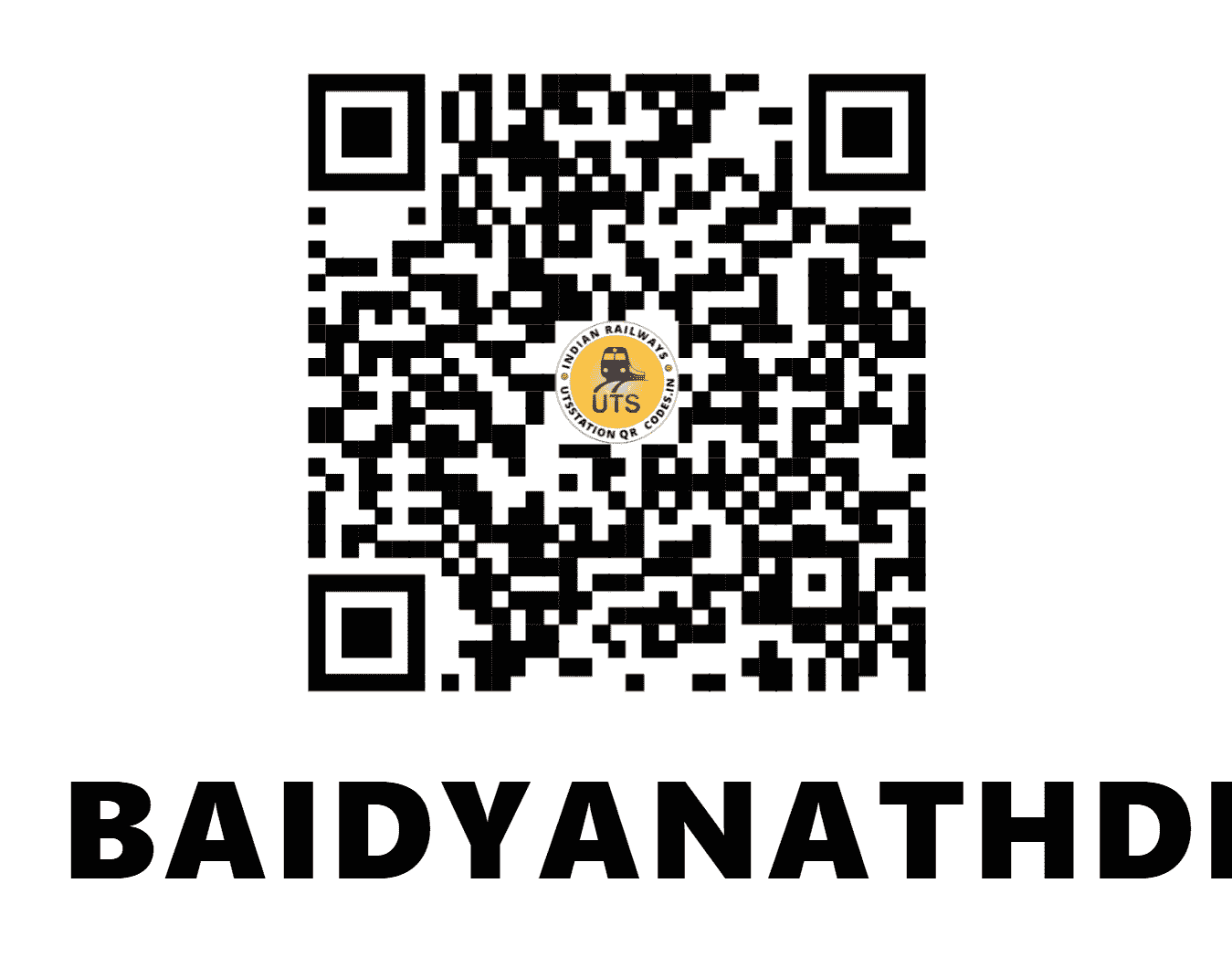 UTS QR Code for BAIDYANATHDHAM - BDME - ER (JHARKHAND)
