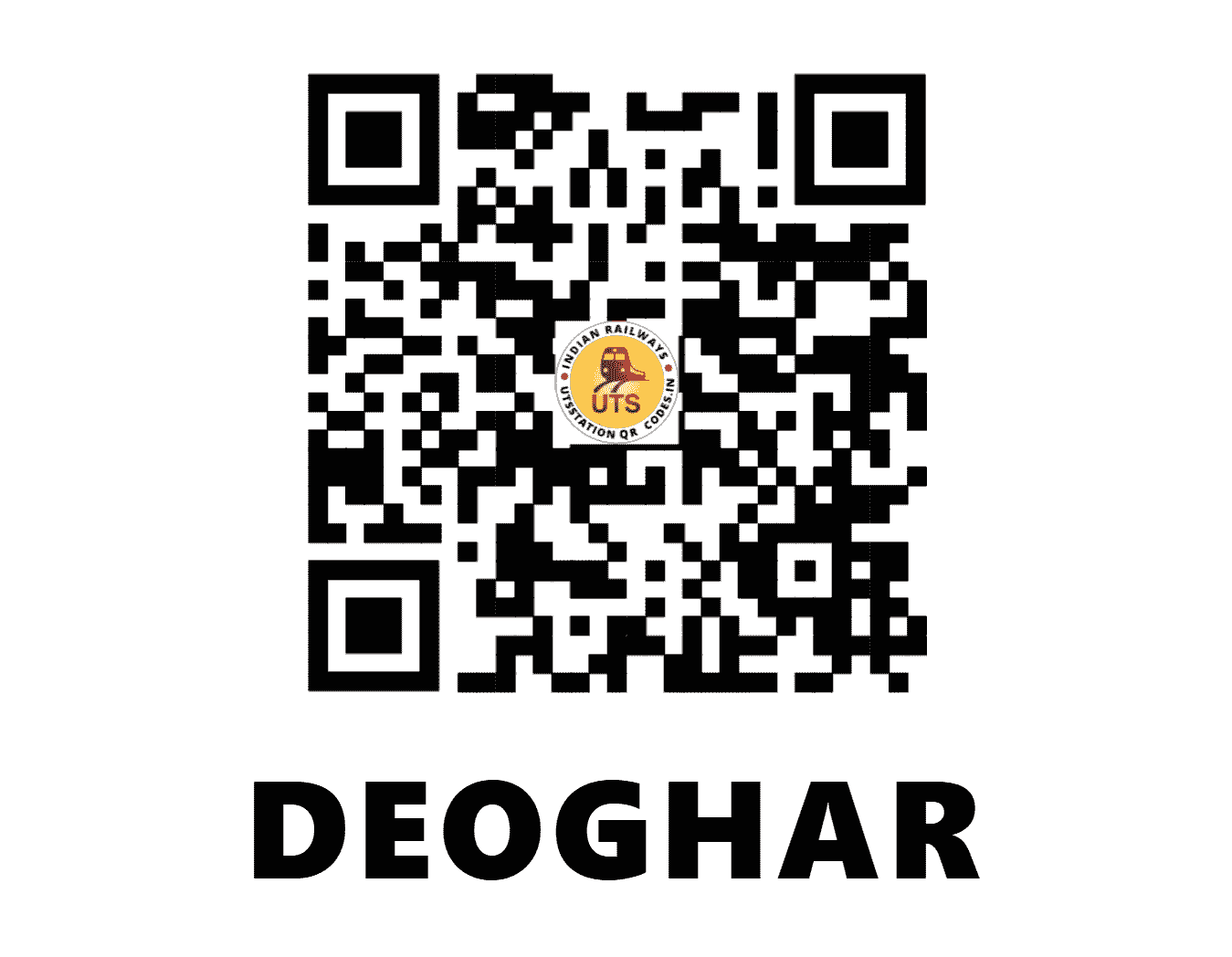UTS QR Code for DEOGHAR - DGHR - ER (JHARKHAND)
