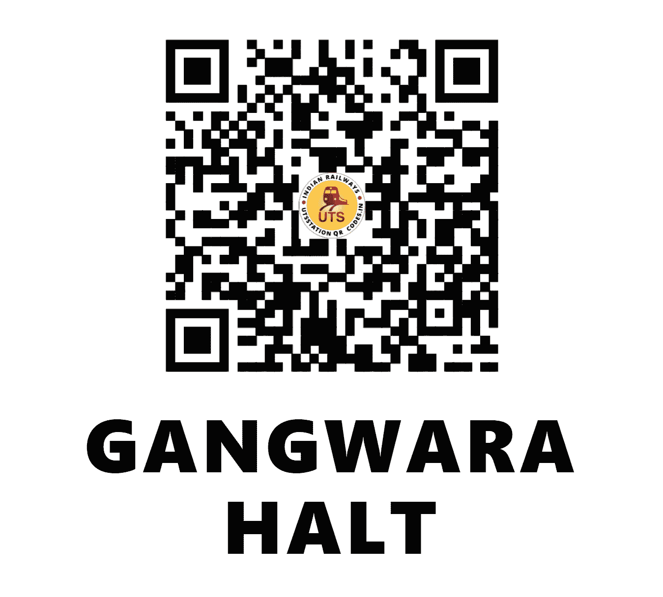 UTS QR Code for GANGWARA HALT - GGWA - ER (JHARKHAND)