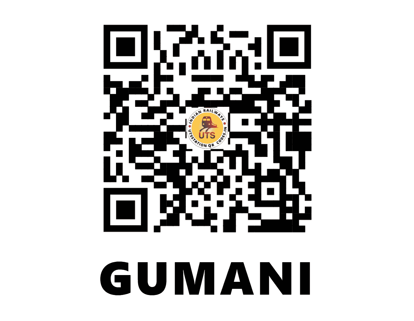 UTS QR Code for GUMANI - GMAN - ER (JHARKHAND)