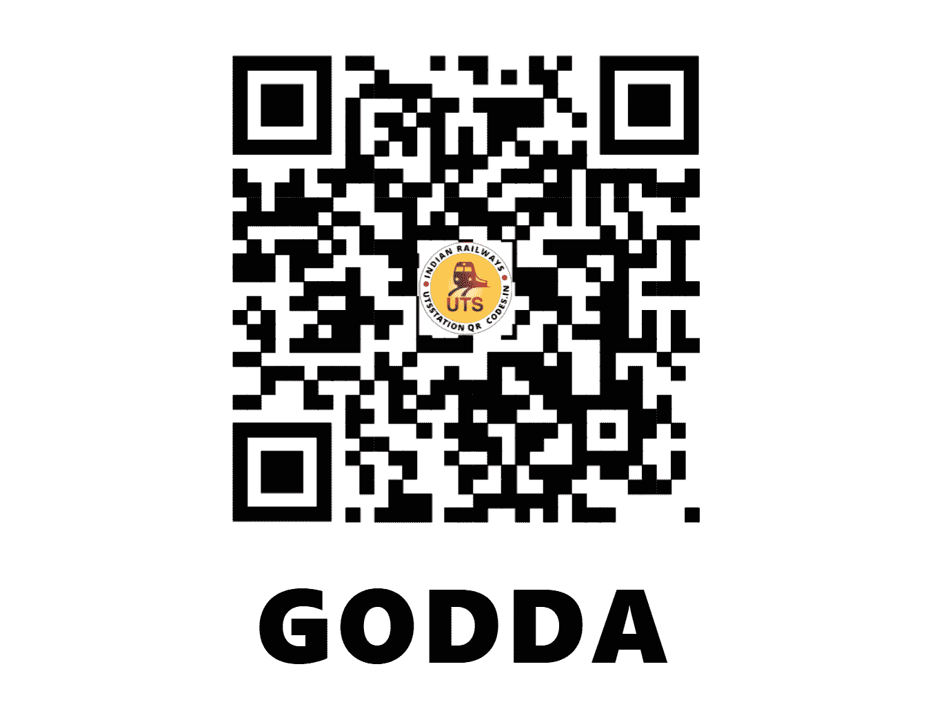 UTS QR Code for GODDA - GODA - ER (JHARKHAND)