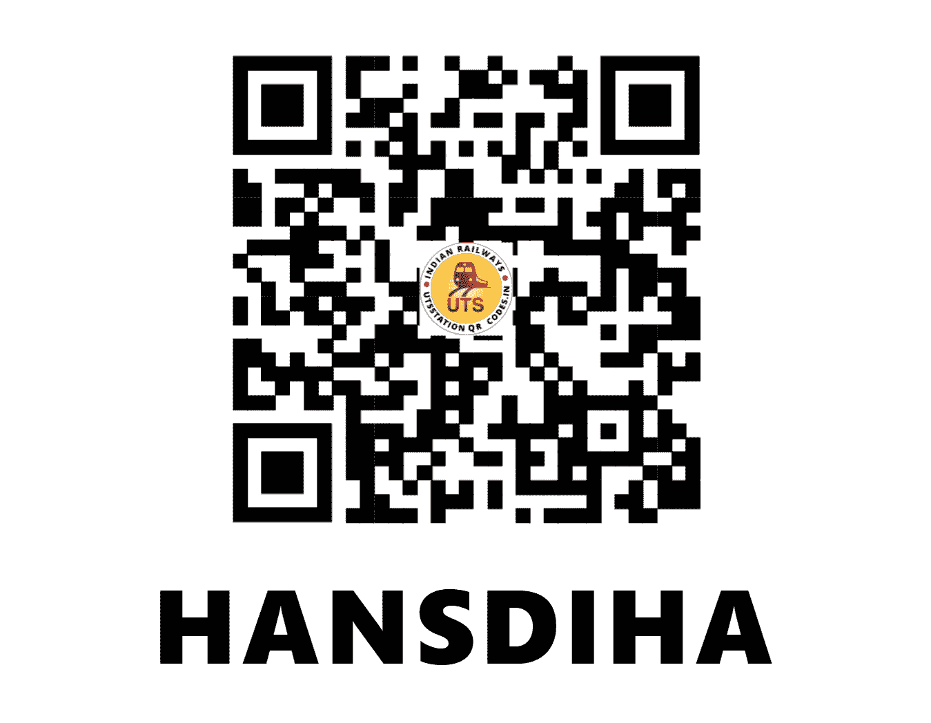 UTS QR Code for HANSDIHA - HSDA - ER (JHARKHAND)