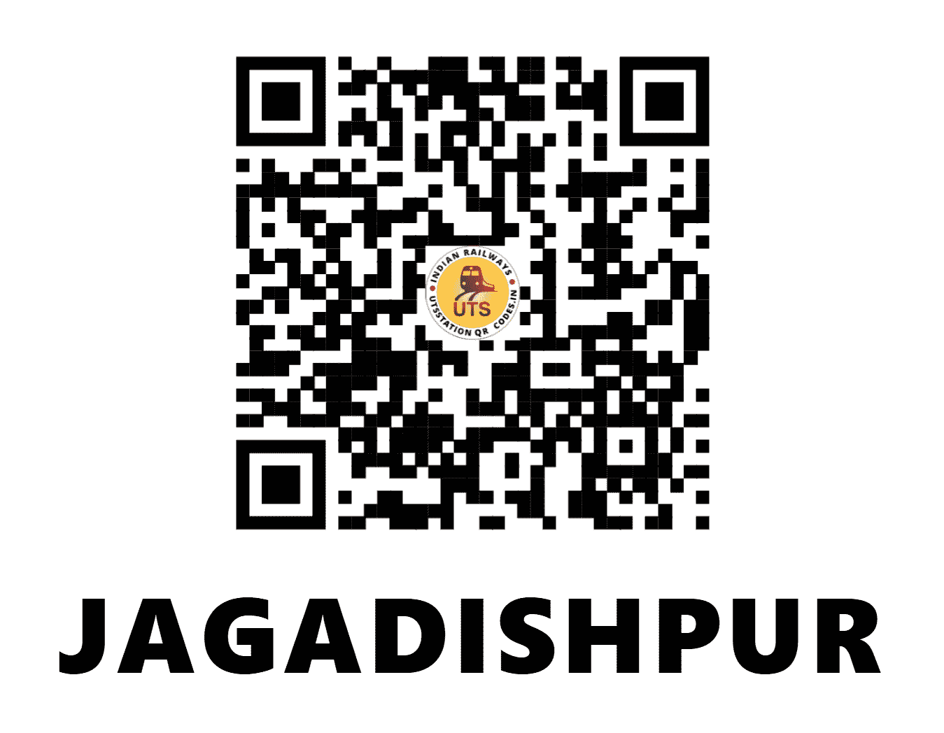 UTS QR Code for JAGADISHPUR - JGD - ER (JHARKHAND)