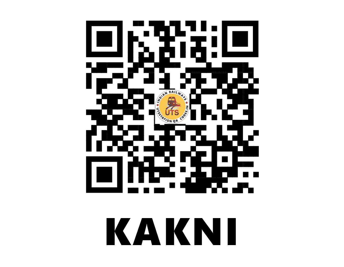 UTS QR Code for KAKNI - KAKI - ER (JHARKHAND)