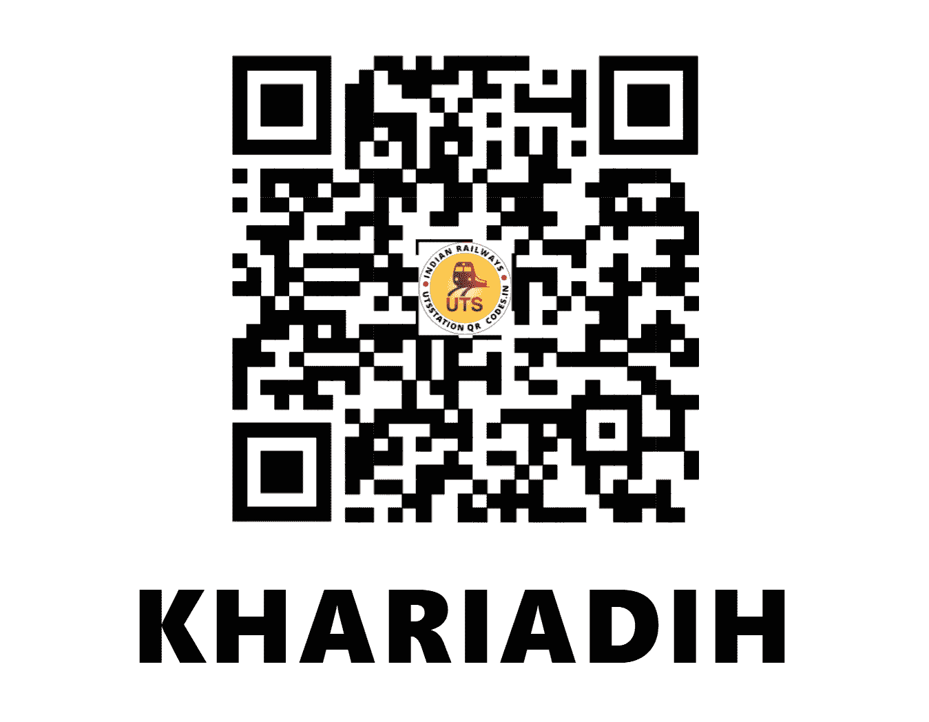 UTS QR Code for KHARIADIH - KHAA - ER (JHARKHAND)