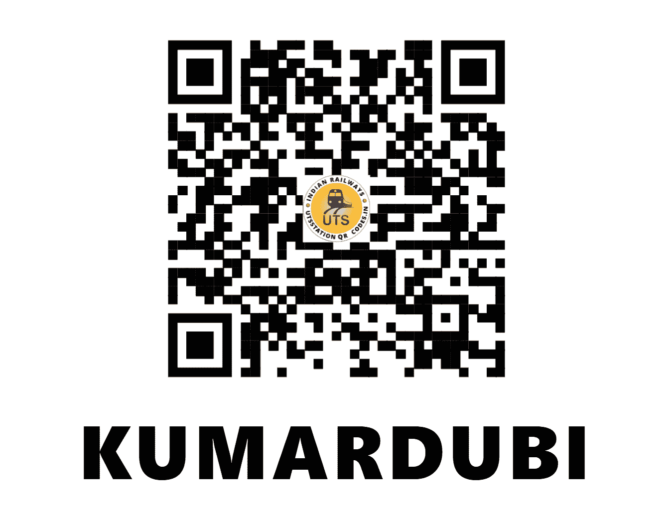 UTS QR Code for KUMARDUBI - KMME - ER (JHARKHAND)