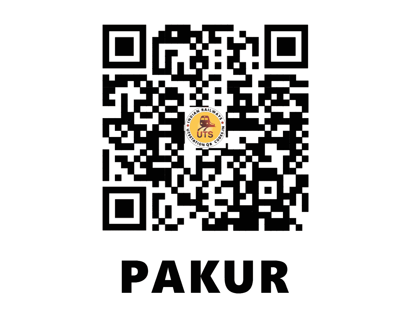 UTS QR Code for PAKUR - PKR - ER (JHARKHAND)