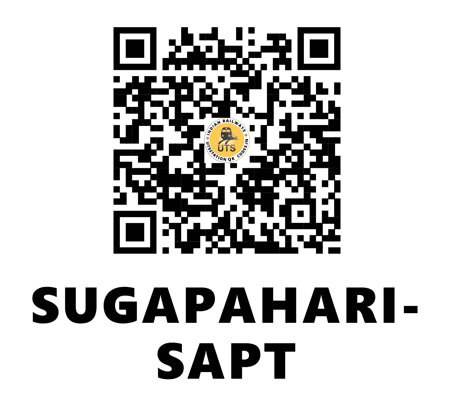 UTS QR Code for Sugapahari-SAPT - SAPT - ER (JHARKHAND)