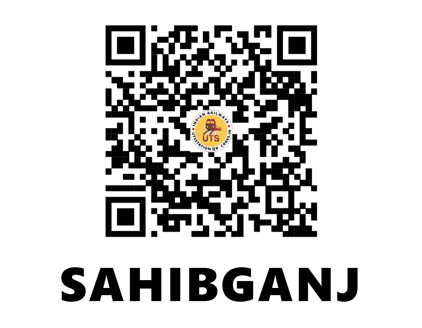 UTS QR Code for SAHIBGANJ - SBG - ER (JHARKHAND)