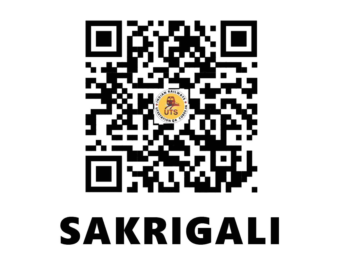 UTS QR Code for SAKRIGALI - SLJ - ER (JHARKHAND)