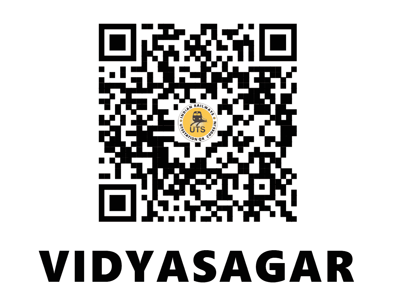 UTS QR Code for VIDYASAGAR - VDS - ER (JHARKHAND)