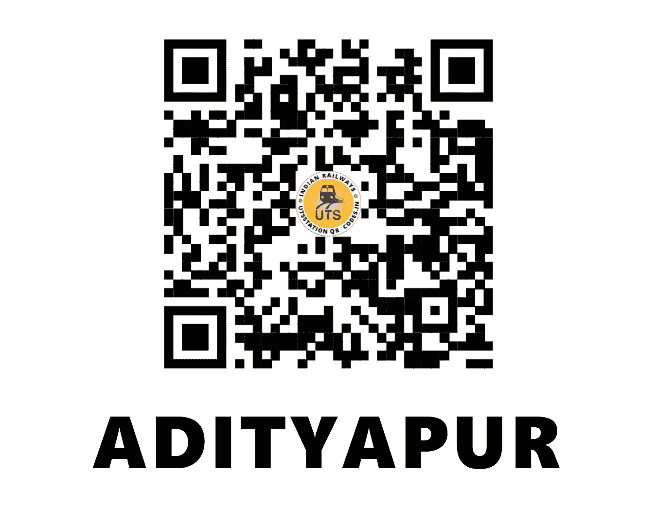 UTS QR Code for ADITYAPUR - ADTP - SE (JHARKHAND)