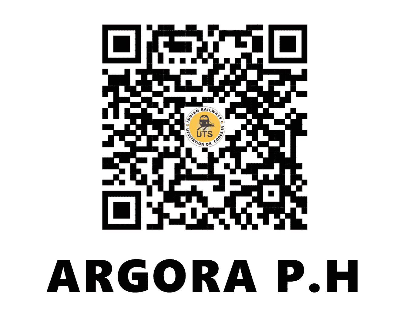 UTS QR Code for ARGORA P.H - AOR - SE (JHARKHAND)