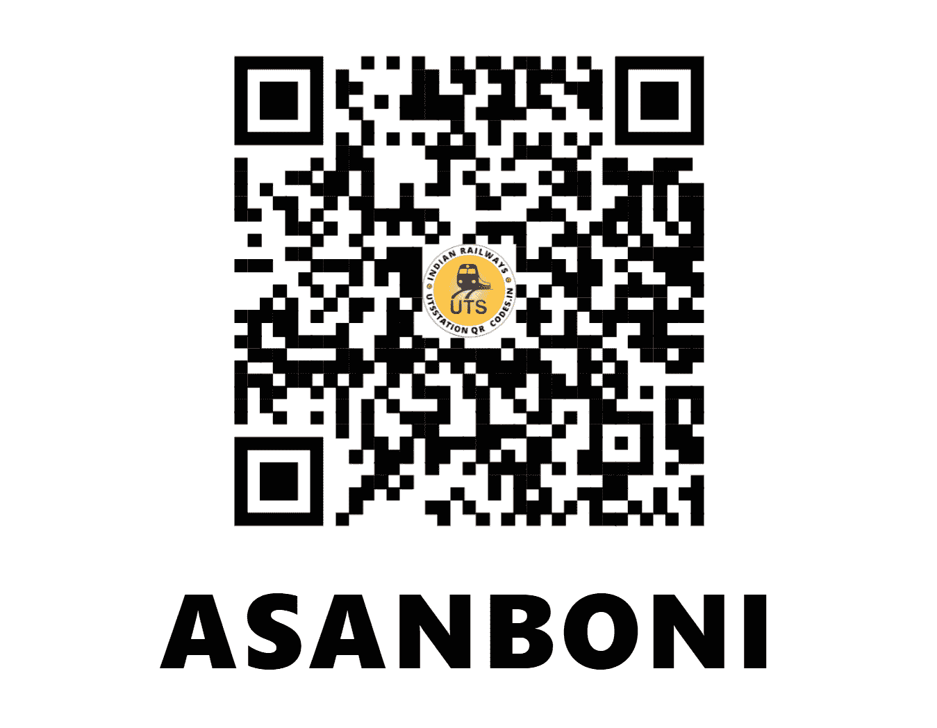 UTS QR Code for ASANBONI - ASB - SE (JHARKHAND)