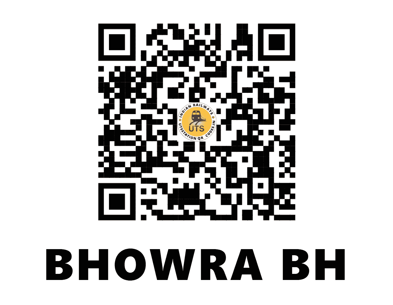 UTS QR Code for BHOWRA BH - BCB - SE (JHARKHAND)
