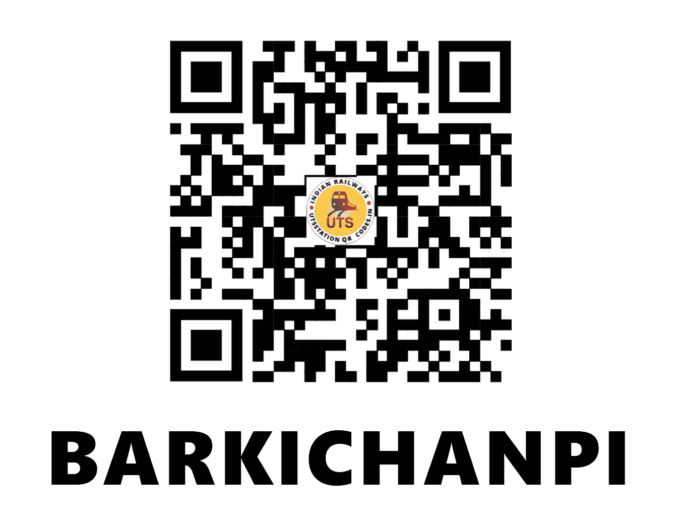 UTS QR Code for BARKICHANPI - BICI - SE (JHARKHAND)