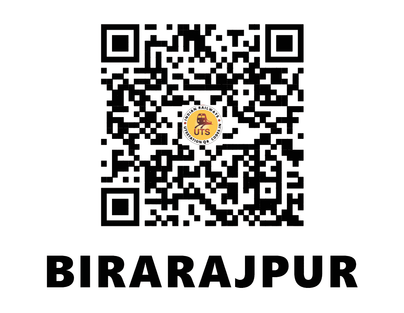 UTS QR Code for BIRARAJPUR - BIRP - SE (JHARKHAND)